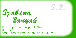 szabina manyak business card